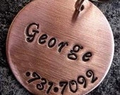 Custom Dog Tag - Pet ID Tag/Tags (Classic George) Customize-Choose Your Metal Finish