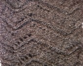 Brown Cowl Neck Warmer Yak Bamboo Yarn Hand Knit Luxury Accessory