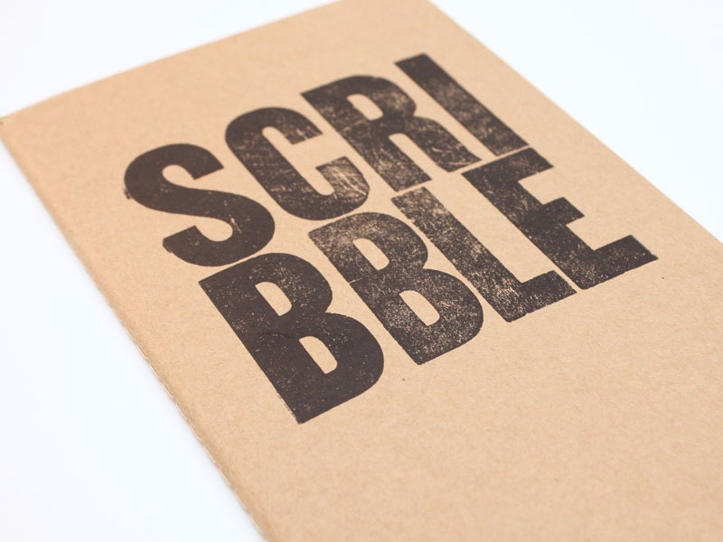 SCRIBBLE letterpress moleskine notebook