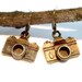 Bronze Camera Earrings