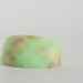 multifaceted mint eco resin ring featuring gold leaf flakes - size 6.5