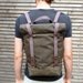 Waxed canvas rucksack/backpack with roll up top and double waxed bottem UNISEX