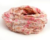 Womens  Infinity Scarf Silk Tocamade Scarves  Trendy... Beautiful scarf ...soft Pink. Vintage Roses ros