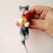 The cat with a fish - brooch