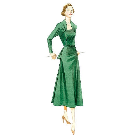 1950s Inspired Misses Cocktail Dress Sewing Pattern, Winter Fashion, Reissue of 1950 Vogue Pattern 8768 sizes 6, 8, 10, 12uncut