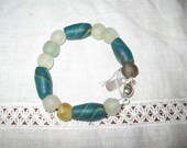 Special cat collar of hand made African beads and Magnetic Safety Clasp
