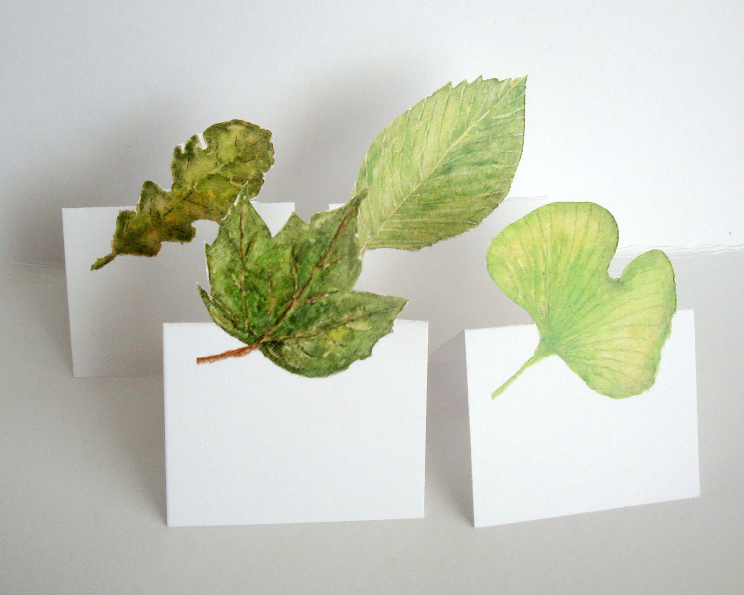 50 Green Leaf - Small Place Card, Table Number card, Escort cards, weddings events