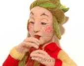 Needle felted sculpture Pied Piper