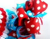 Girls Boutique Layered Hair Bow - Girly Thing - Red, Electric Blue, Teal, White, Zebra, Dots