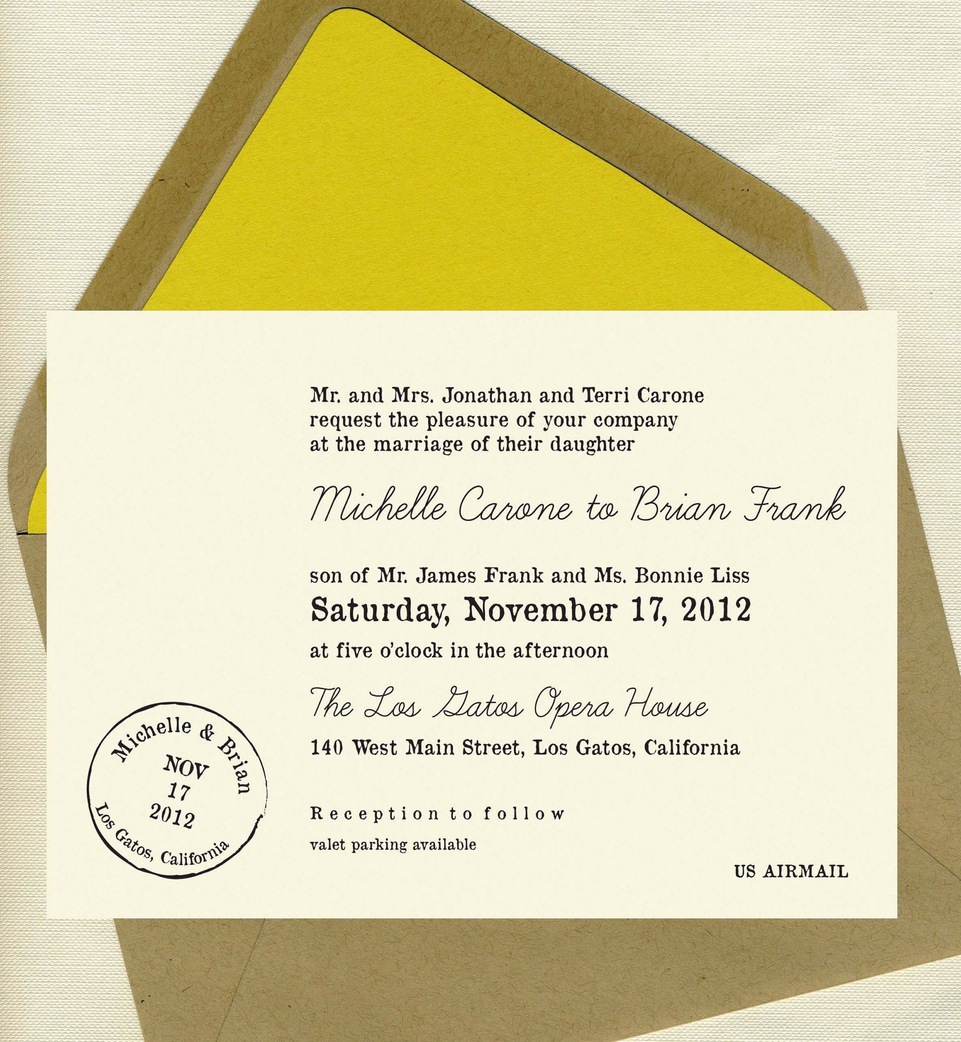 Michelle & Brian Invitation Set