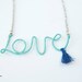 Love written pendants, valentine