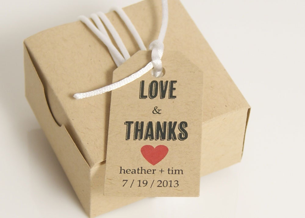 Kraft Paper Wedding Favor Boxes - Rustic, Woodland, Natural Favor Containers