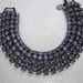 Vintage Estate Kenneth Jay Lane Signed KJL Faux Tanzanite Purple Rhinestone Crystal Japanned Bracelet, Something Old, Free Shipping