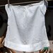 Vintage Baby Dress Ivory with Pink Trim 1950s