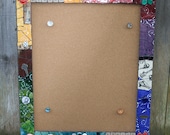 Cork board with mosaic frame