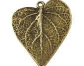 5 pcs Leaf - Antique Bronze Alloy Charm / Pendant