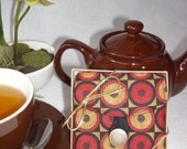 Tea Bag Travel Wallet - Circles in Squares