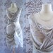ISADORA Taupe Asymetrical Drape Dress Size S/M OOAK