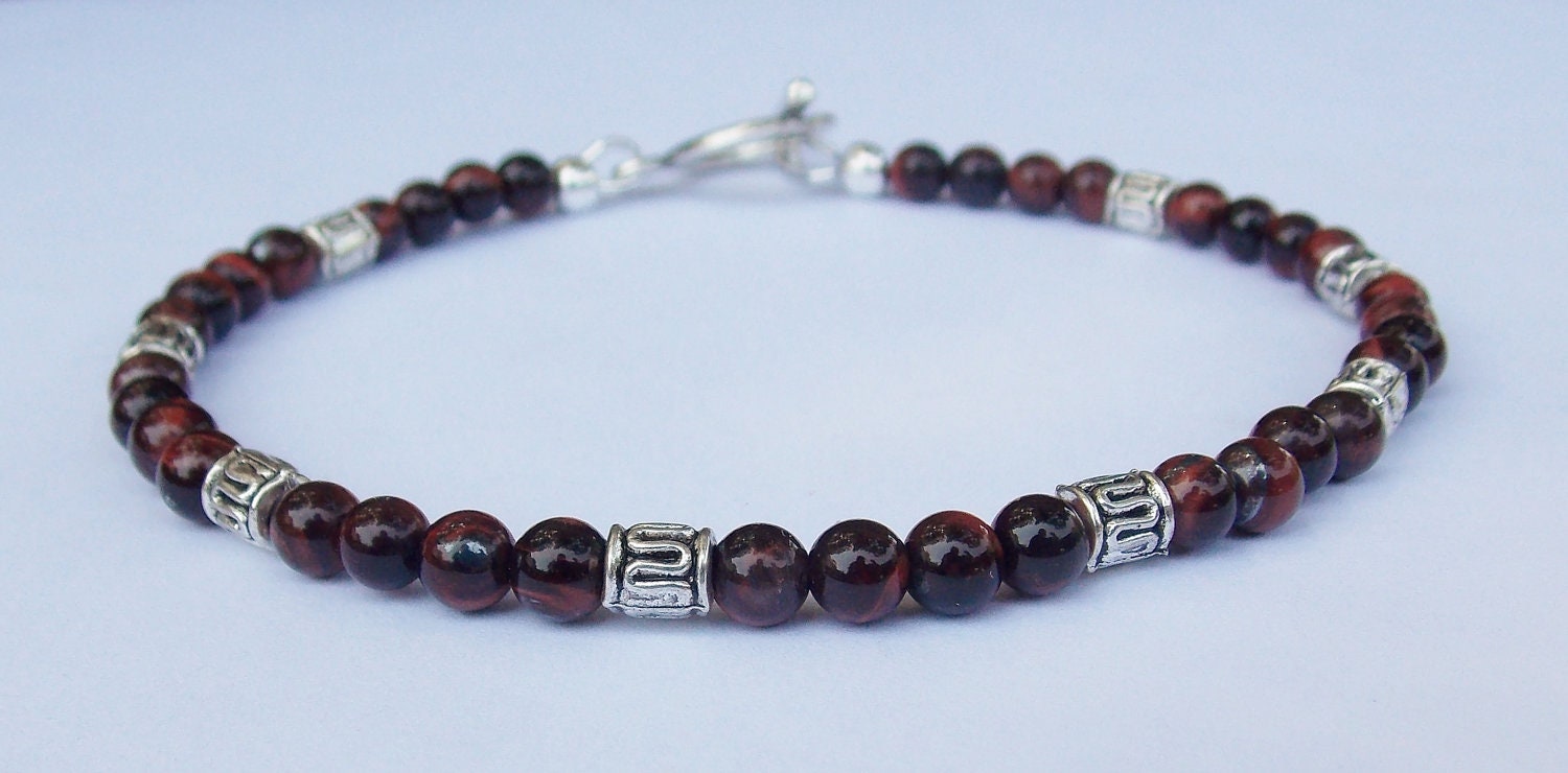 His Tiger Eye Semi Precious Stone Bracelet Free shipping