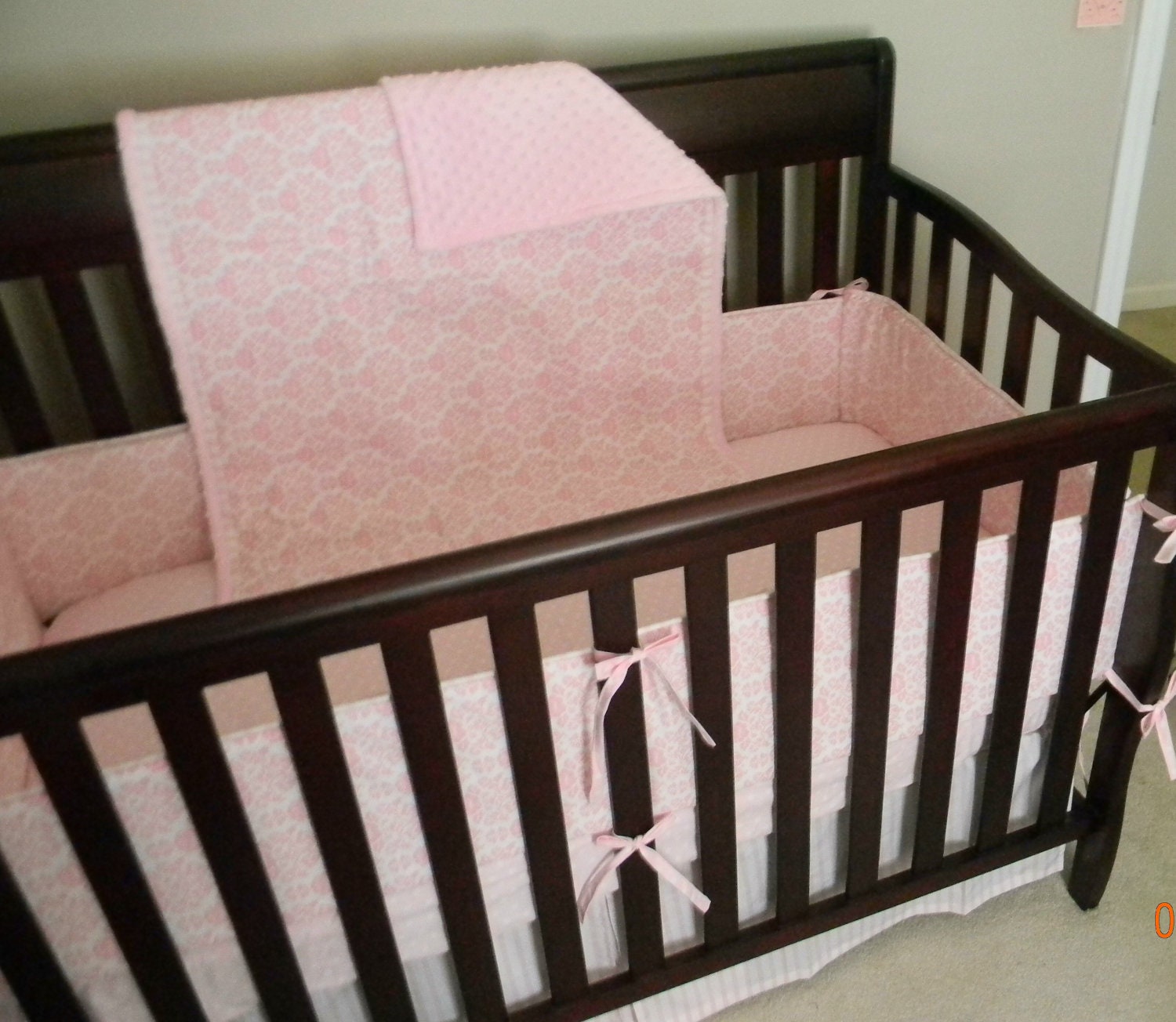 Pink Demask Four Piece Bedding Set-SAVE 10%