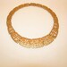 Vintage Trifari Gold Collar Necklace 60s 70s Mid Century Hollywood Regency