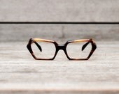 stenzel eye glasses frame italy NOS // thick plastic tortoise