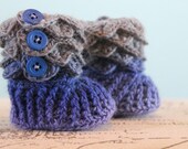 Crocodile Stitch Booties - Crochet Baby Booties - CUSTOM OPTIONS AVAILABLE