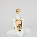 Swimming in gold - Ceramic Porcelain figurine, for olympic and sport lovers.