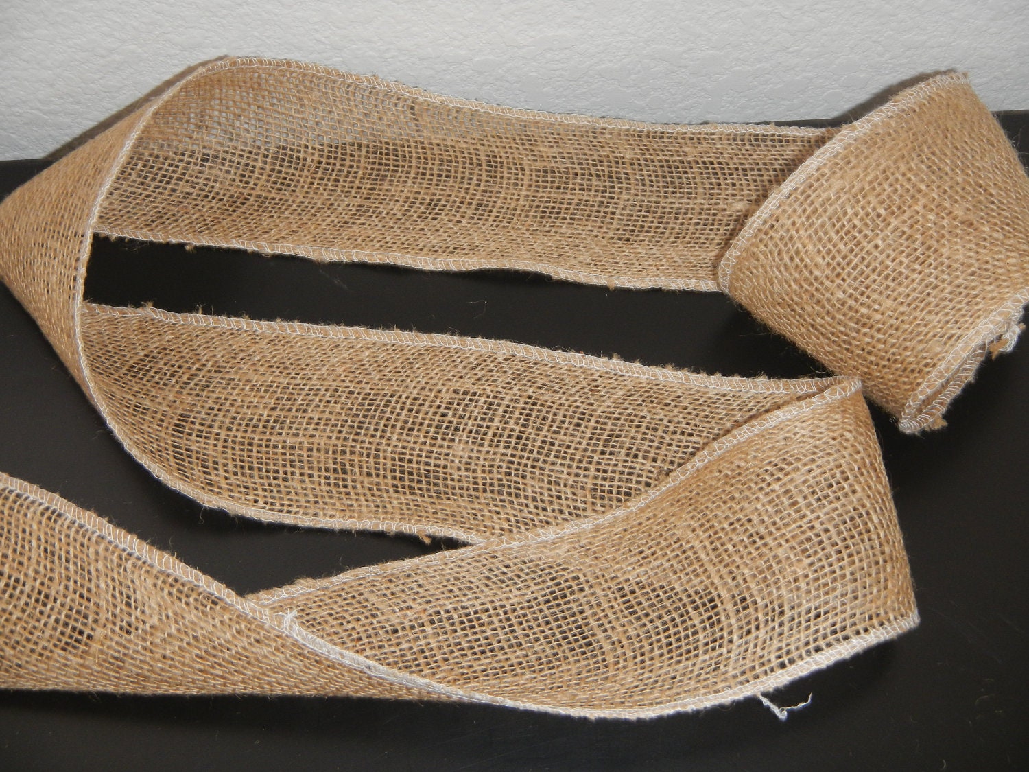 Burlap Ribbon 4 inches wide, Wedding DIY Supply, Shower, Home Decor, Crafting
