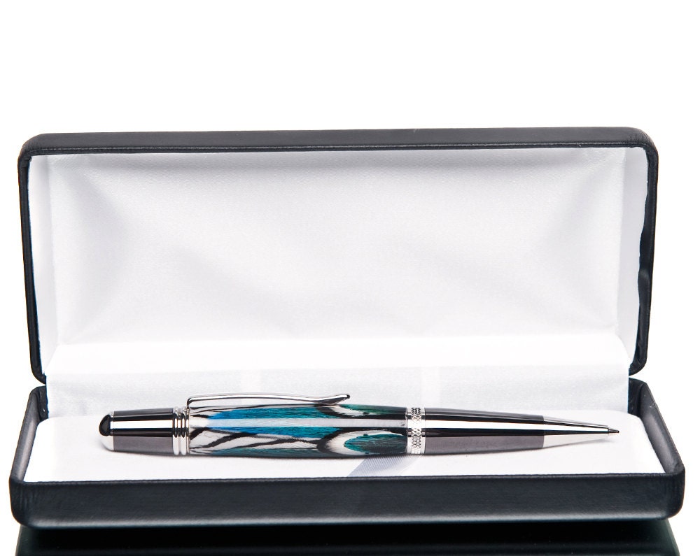 Ballpoint Pen made with real feathers Perfect gift for a man who appreciates quality writing