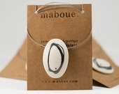 Draw me a Poem - Oval Porcelain necklace