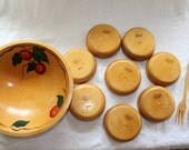 Wooden Salad Bowl Set, Salad Bowl, Wooden Bowls, Salad Set, Salad, Bowl, Wooden
