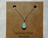 Seafoam Raindrop Pendant
