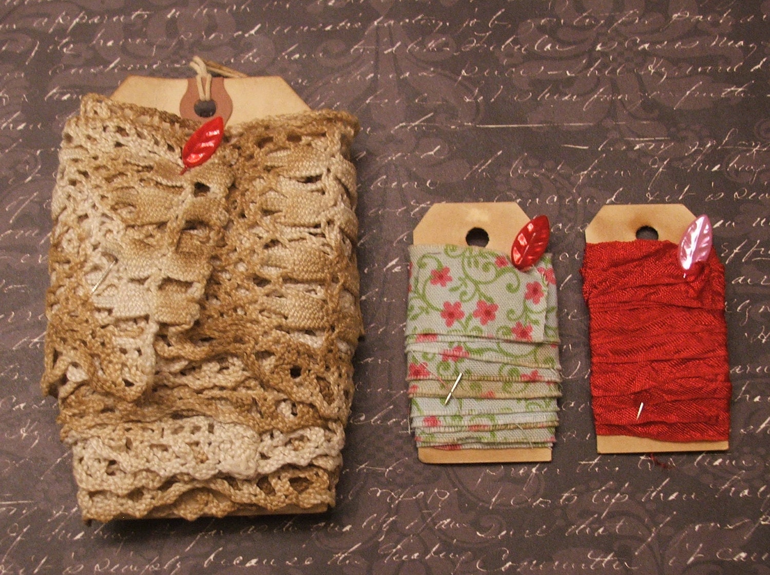 Antiqued Lace Seam Binding Trim Trimming Ribbon - Distressed, Rustic, Shabby Chic, Beach, Cottage, French Country, Wedding, Scrapbooking