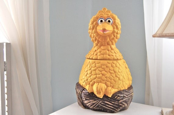 Vintage big bird cookie jar sesame street marked by VellaMade