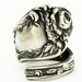 Spoon Ring Vintage Victorian Rose Sterling Silver Ring, Handmade in Your Size (2645)