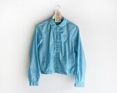 50% OFF SALE - Vintage Bright Blue IZOD for Her Lacoste Alligator Windbreaker Jacket