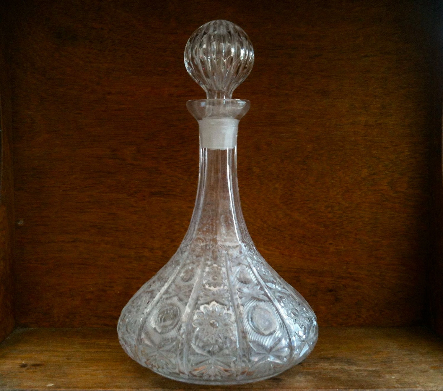 Vintage English Large Glass Decanter