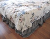Sale queen duvet cover - Blue rose print Floral Bedding sets - Turkish Turkey cotton bedding