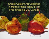Sale 4 Art Prints Mix Match,16x20 Discount Gift Offer, Birthday, Holiday Gifts, Reproductions of Original Watercolors