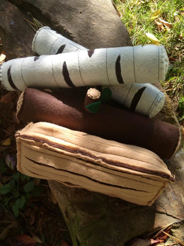 Felt Play Campfire Logs for Kids
