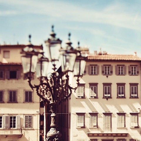 Florence building facades - Italy travel fine art photograph - 8x8 or 8x10 or 8x12