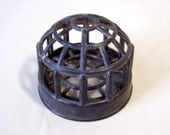 Vintage Metal Flower Frog Industrial Heavy For It's Size