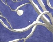 Greeting Card: Moon Caught by Tree