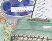 Greeting Card: Thank you for the plums William Carlos Williams