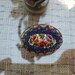 Vintage 1910s Micro Mosaic Italy Colorful Blue Oval Brooch Pin