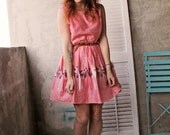 Handmade 50s Style Cotton Summer Dress Pastel