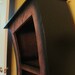 FREE SHIPPING,Handmade 6ft Curved Bookshelf Oak Stained/Blk