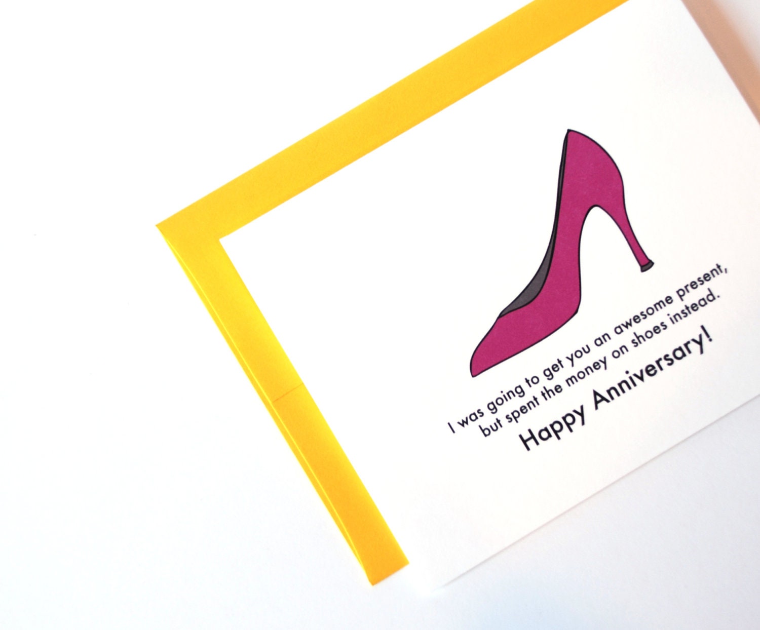 Funny Anniversary Card - Pink High Heel