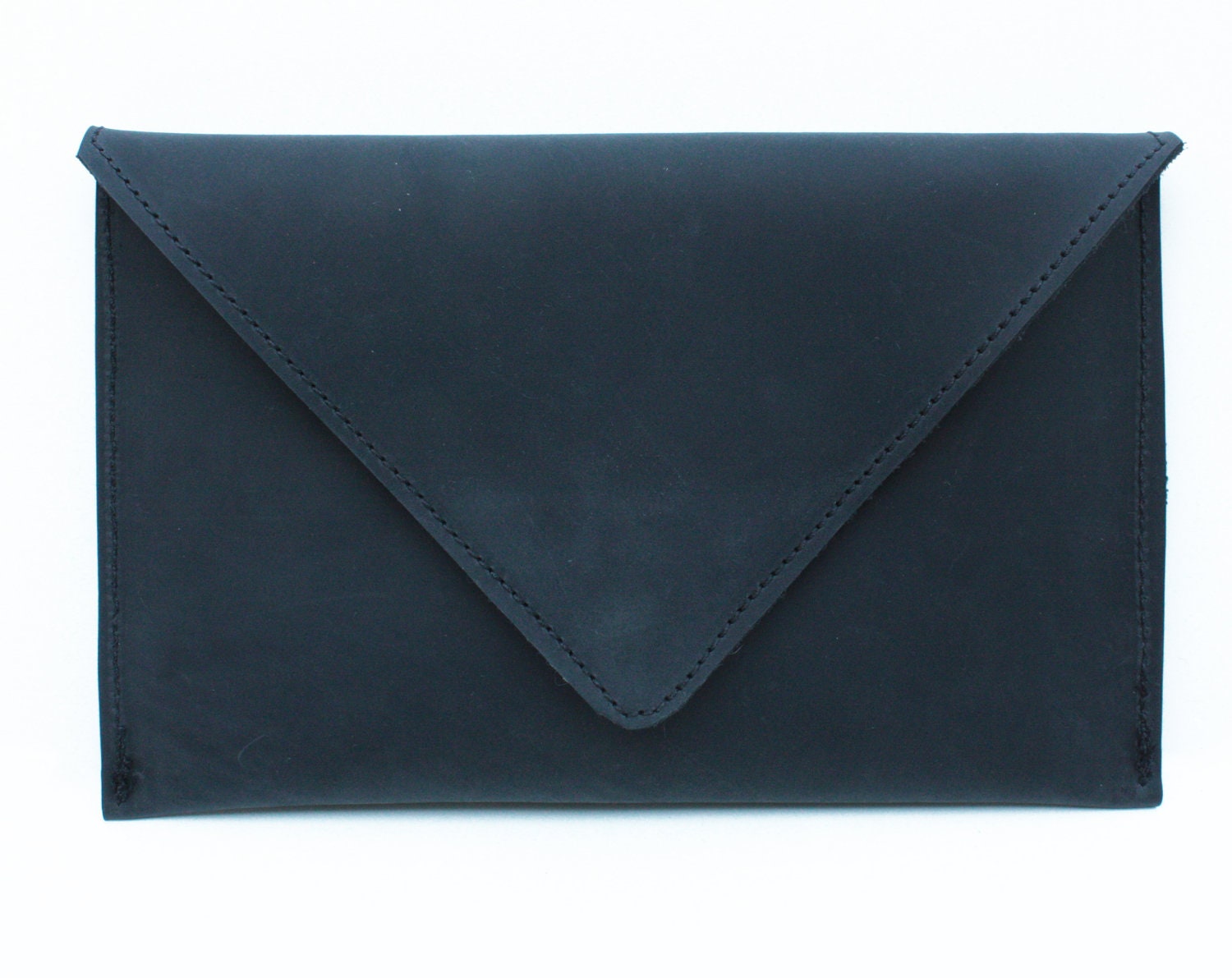 Leather iPad Mini Case, Black Leather iPad Mini Sleeve, Leather Envelope iPad Mini Clutch, Leather Envelope iPad Mini